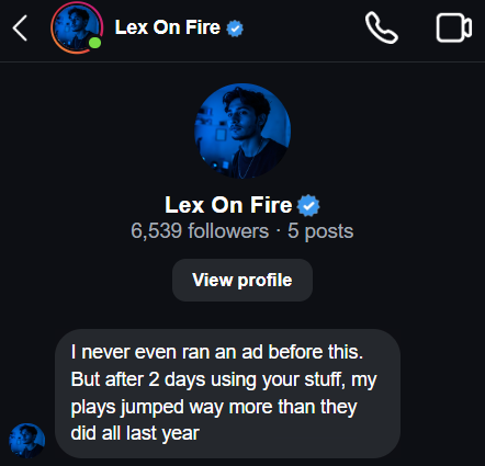 Lex On Fire Testimonial
